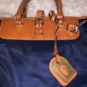 Dooney & Burke Nylon Tote Bag - Navy and Fushcia